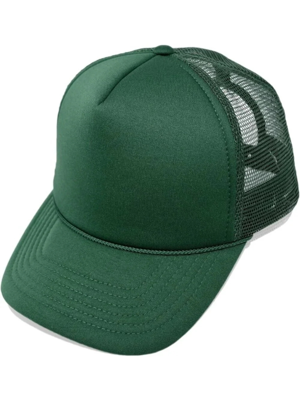 Lightweight Adjustable Trucker Hat Mesh Cap - Solid Colors, Small Braid Design